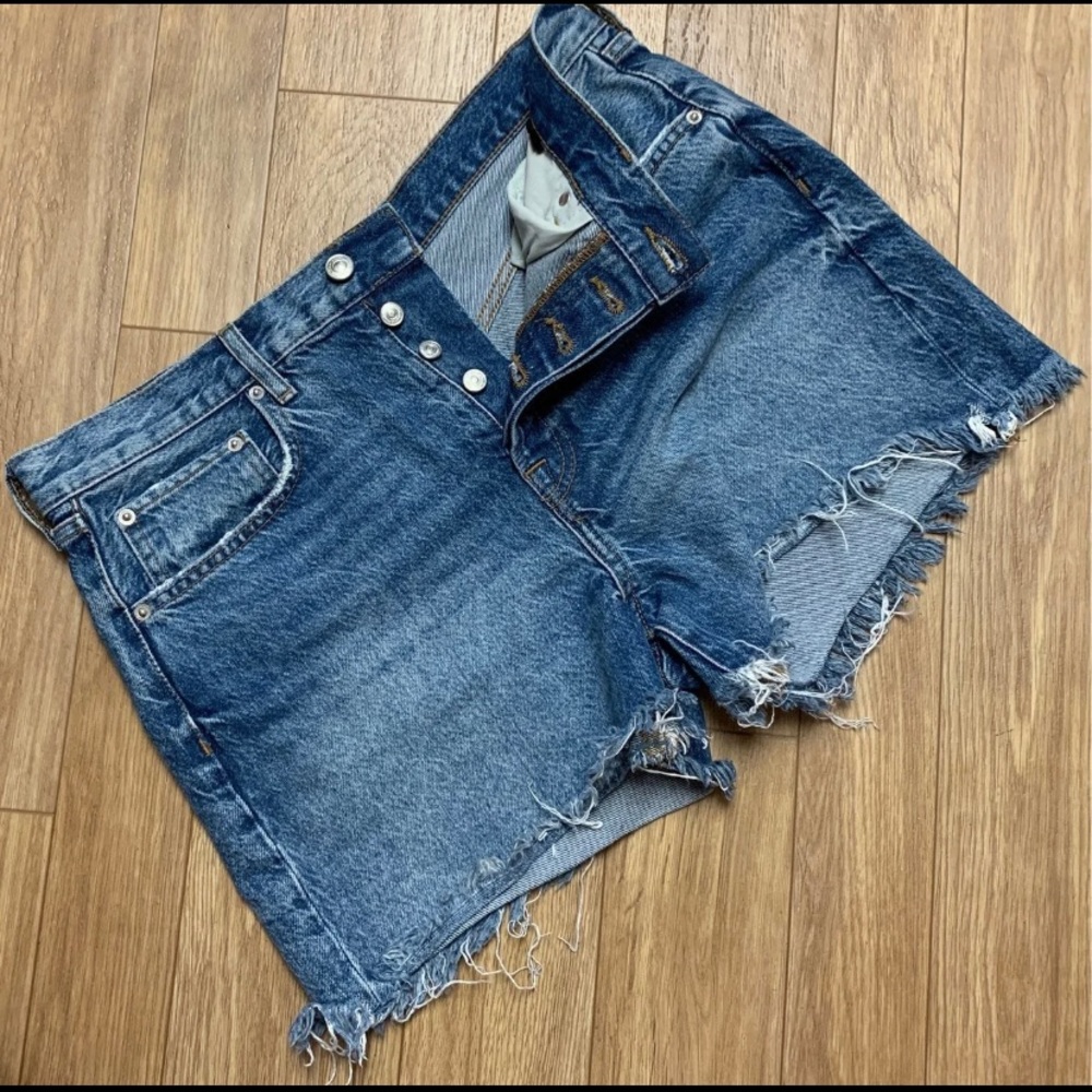 Zara High-Waisted Jean Shorts